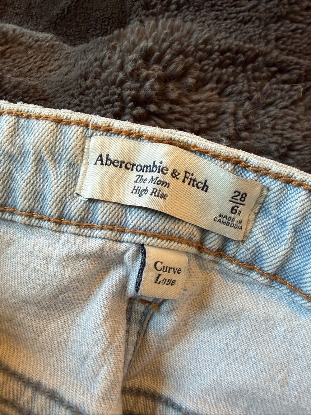 Abercrombie & Fitch Light Blue High-Rise Mom Jeans